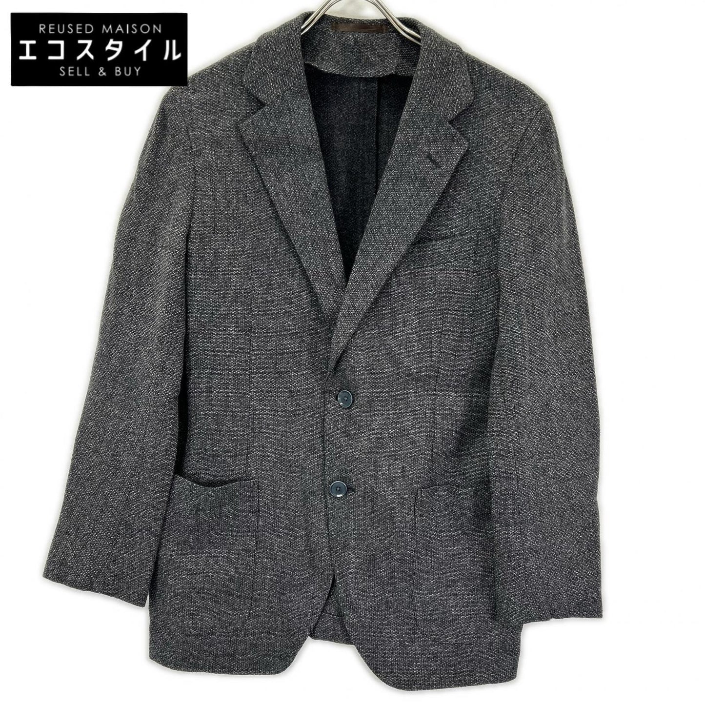 TOMORROWLAND PILGRIM Tomorrowland Pilgrim Gray Zegna Fabric Cashmere-Blend Wool 2-Button Tailored Jacket Jacket