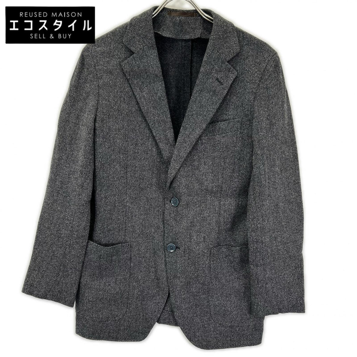 TOMORROWLAND PILGRIM Tomorrowland Pilgrim Gray Zegna Fabric Cashmere-Blend Wool 2-Button Tailored Jacket Jacket