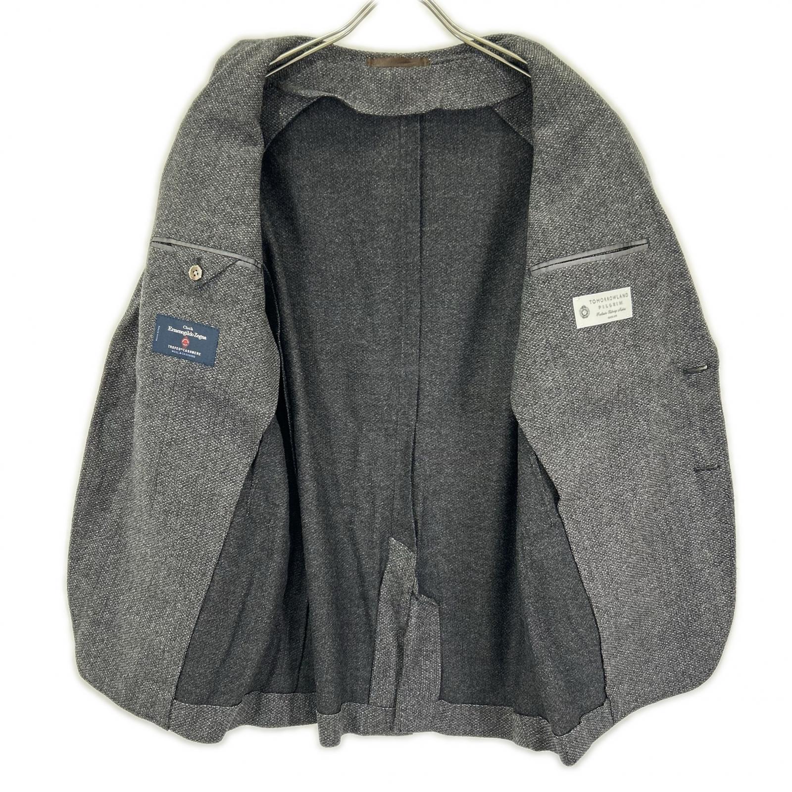 TOMORROWLAND PILGRIM Tomorrowland Pilgrim Gray Zegna Fabric Cashmere-Blend Wool 2-Button Tailored Jacket Jacket