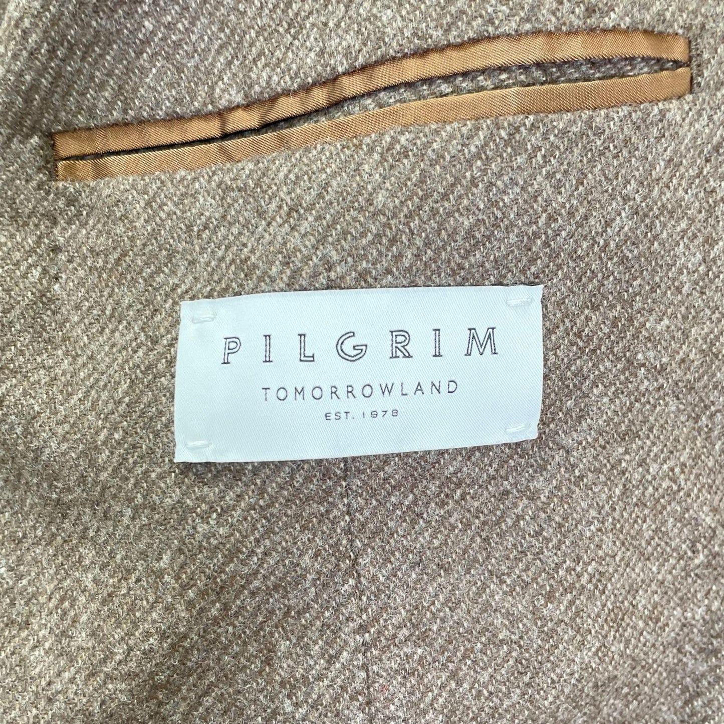 TOMORROWLAND PILGRIM トゥモローランドピルグリム ブラウン ゼニア生地 ウールカシミヤ シングルブレステッド2Bジャケット ジャケット