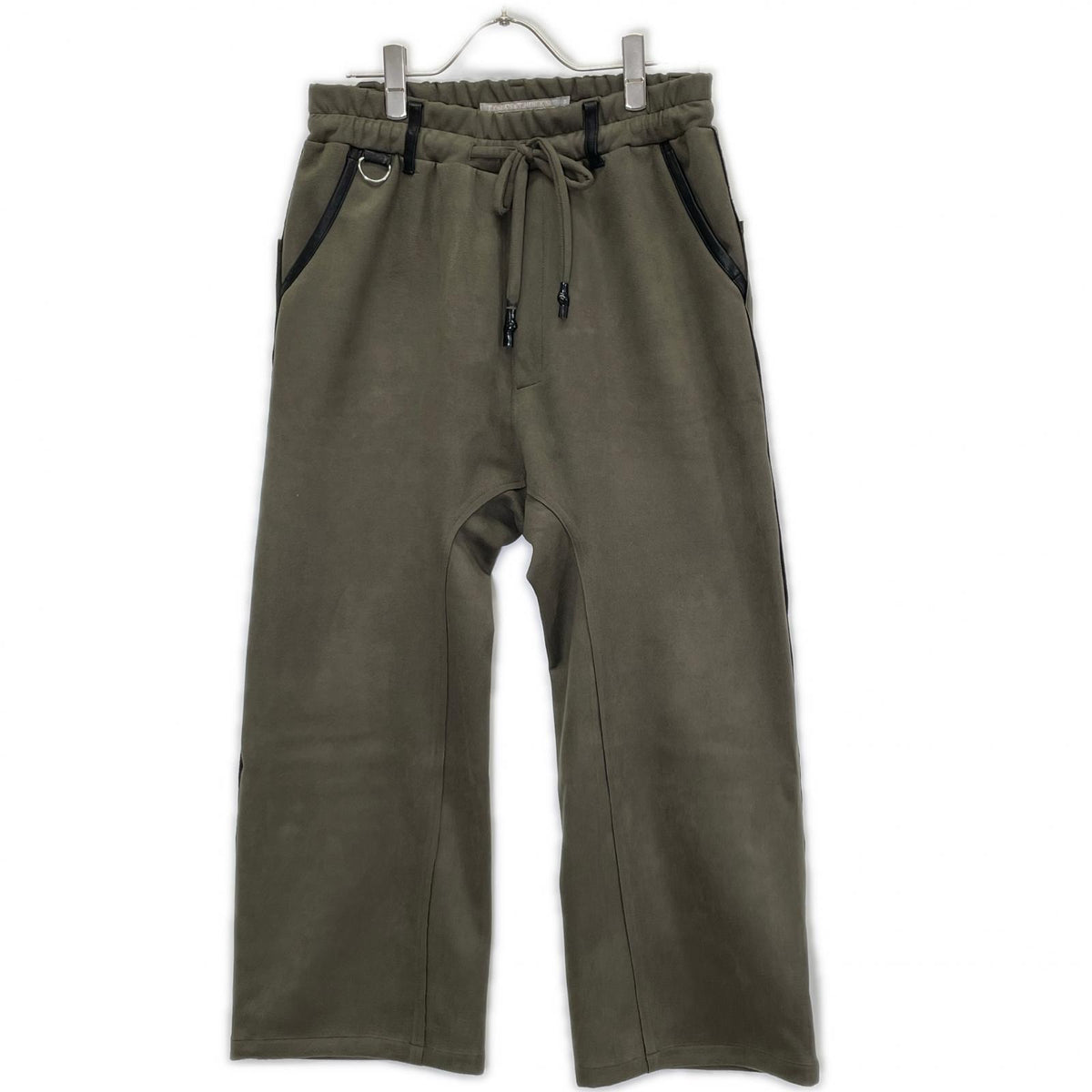 FranCisT_MOR.K.S. FrancisT_MOR.K.S. MB3107 Olive High-Tension Angel Suede Sarouel Wide-Leg Pants Bottoms