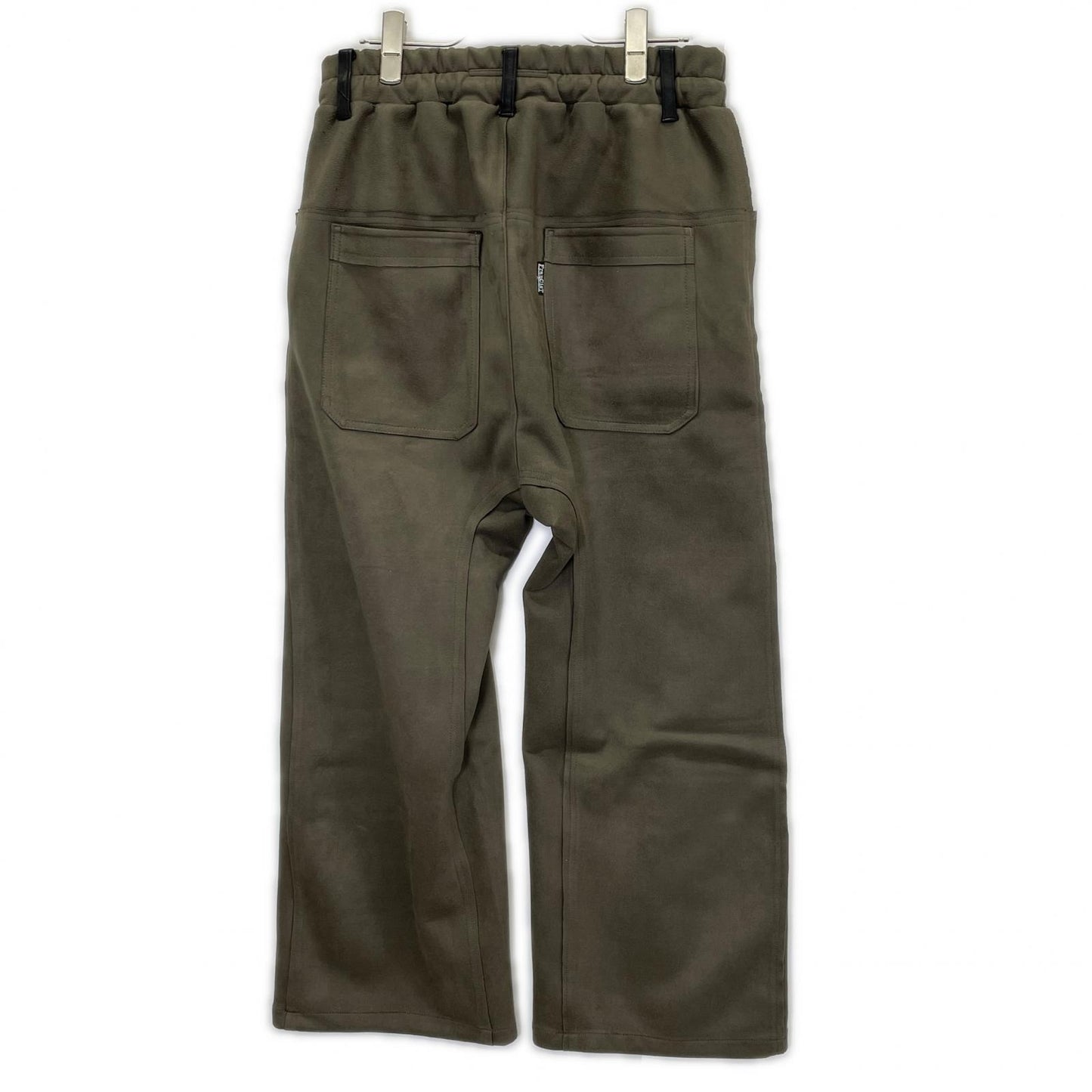 FranCisT_MOR.K.S. FrancisT_MOR.K.S. MB3107 Olive High-Tension Angel Suede Sarouel Wide-Leg Pants Bottoms