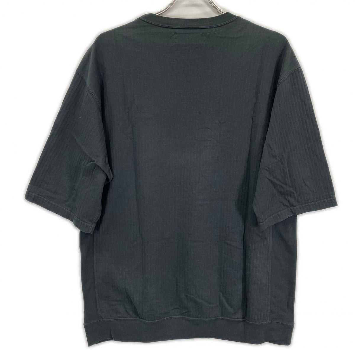 AUBERGE オーベルジュ グリーン Vガゼット コットン ストライプ Tシャツ トップス