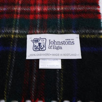 Johnstons ジョンストンズ ブラックスチュアート カシミヤ フリンジ マフラー