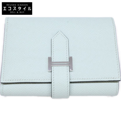 HERMES エルメス G刻印 エプソン ヴェールペパーミント ベアンコンパクト 3つ折り 財布 三つ折り財布（小銭入れあり）