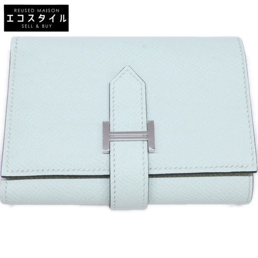 HERMES エルメス G刻印 エプソン ヴェールペパーミント ベアンコンパクト 3つ折り 財布 三つ折り財布（小銭入れあり）