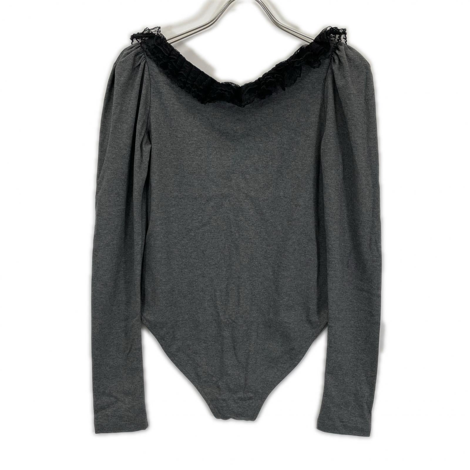 Bibiy ビビィ B60-TS139 グレー CHIA LACE LONG TEE トップス