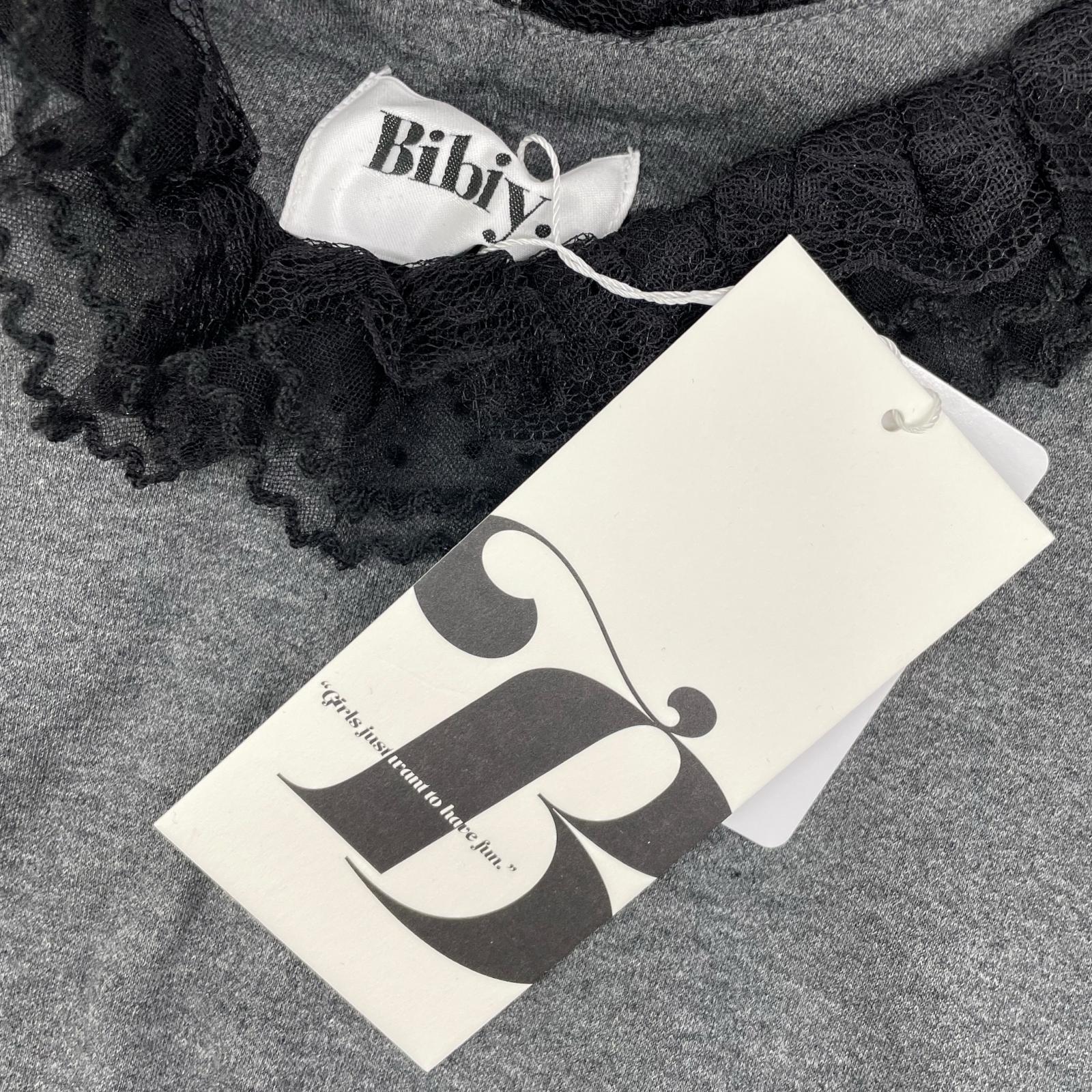 Bibiy ビビィ B60-TS139 グレー CHIA LACE LONG TEE トップス