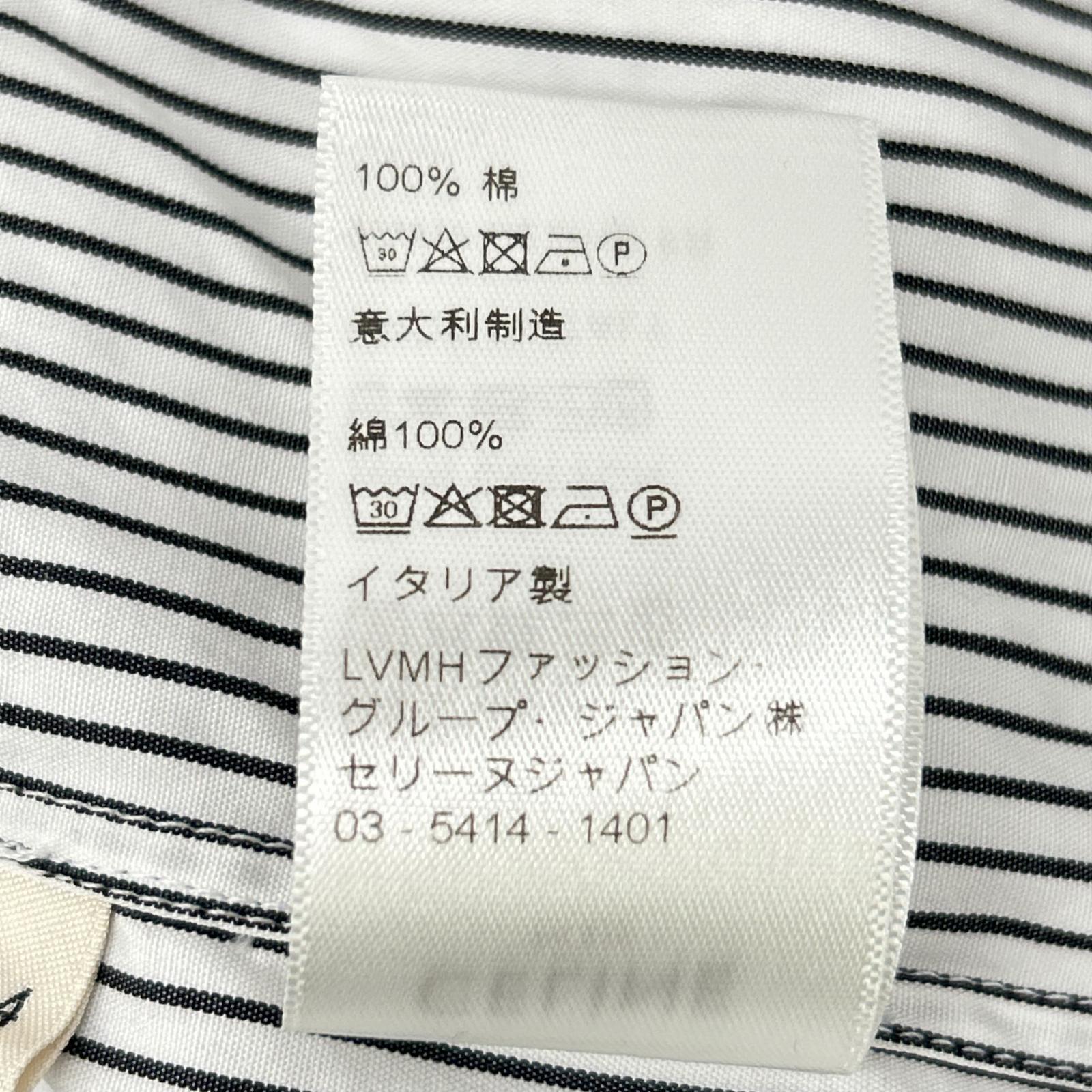 CELINE セリーヌ 2C211030F ホワイト エディ期 コットン シャツ ブラウス トップス