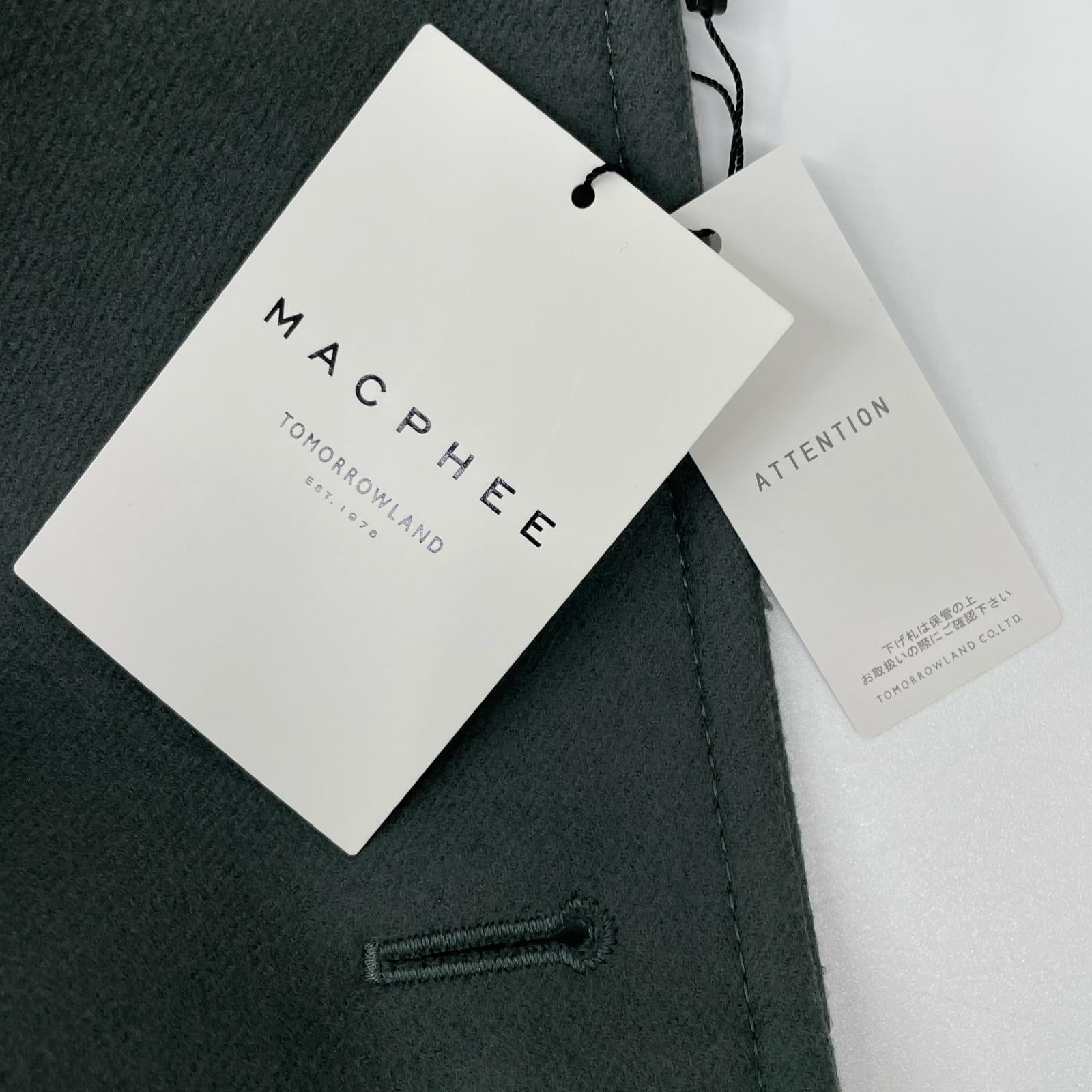 MACPHEE マカフィー 12-08-24-08302 グリーン ライトメルトン フーデッドコート コート