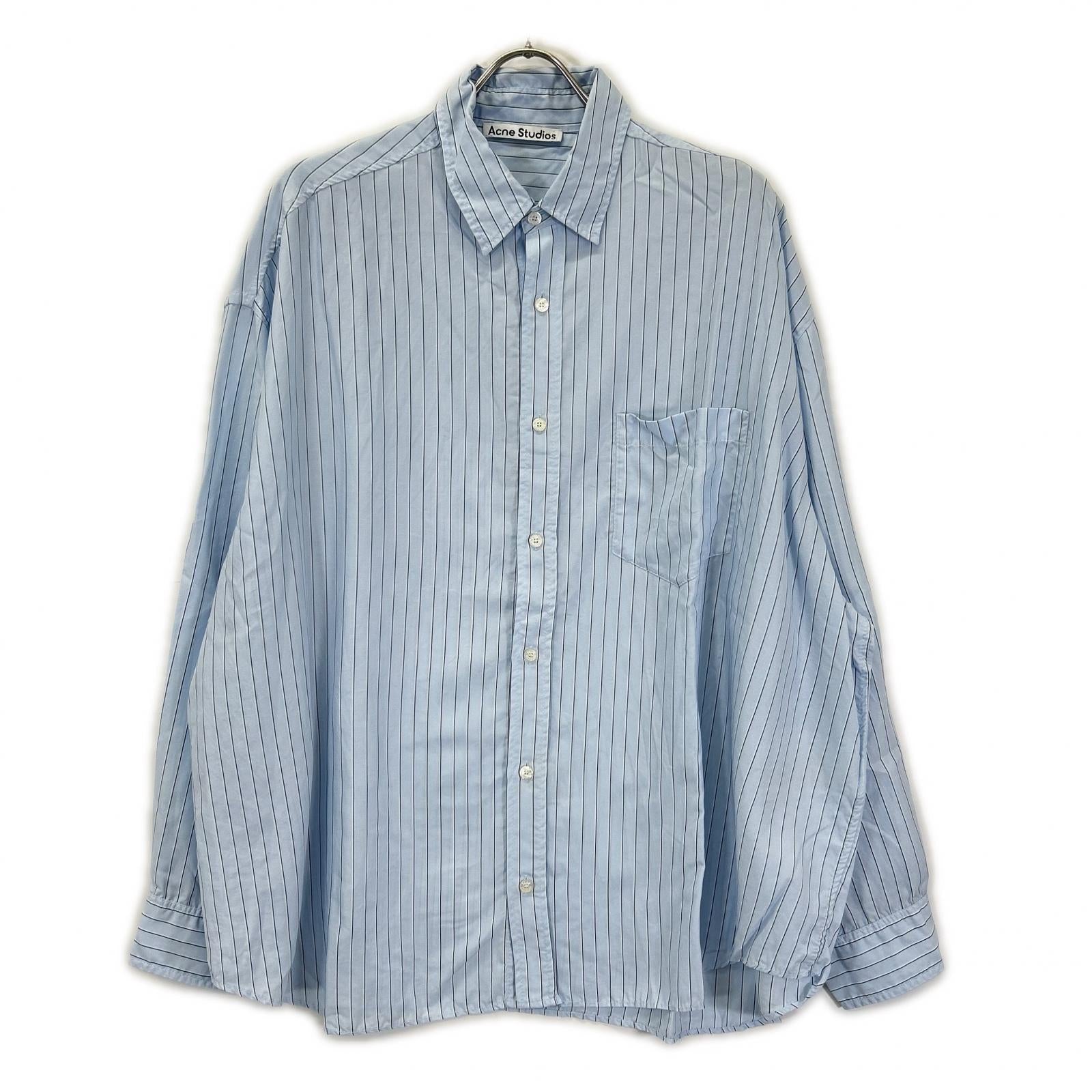 ACNE STUDIOS アクネ ストゥディオズ RW-MN-SHIR000033 ブルー ストライプボタンアップシャツ トップス