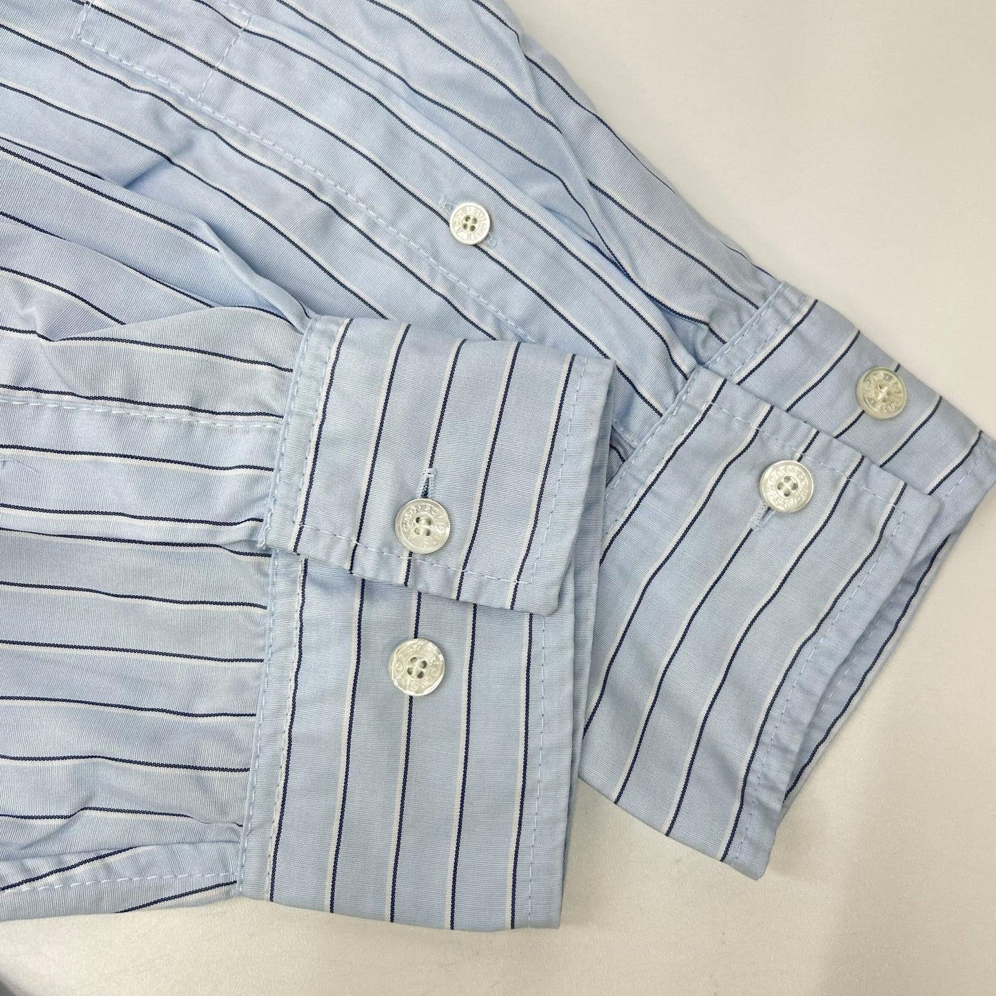 ACNE STUDIOS アクネ ストゥディオズ RW-MN-SHIR000033 ブルー ストライプボタンアップシャツ トップス