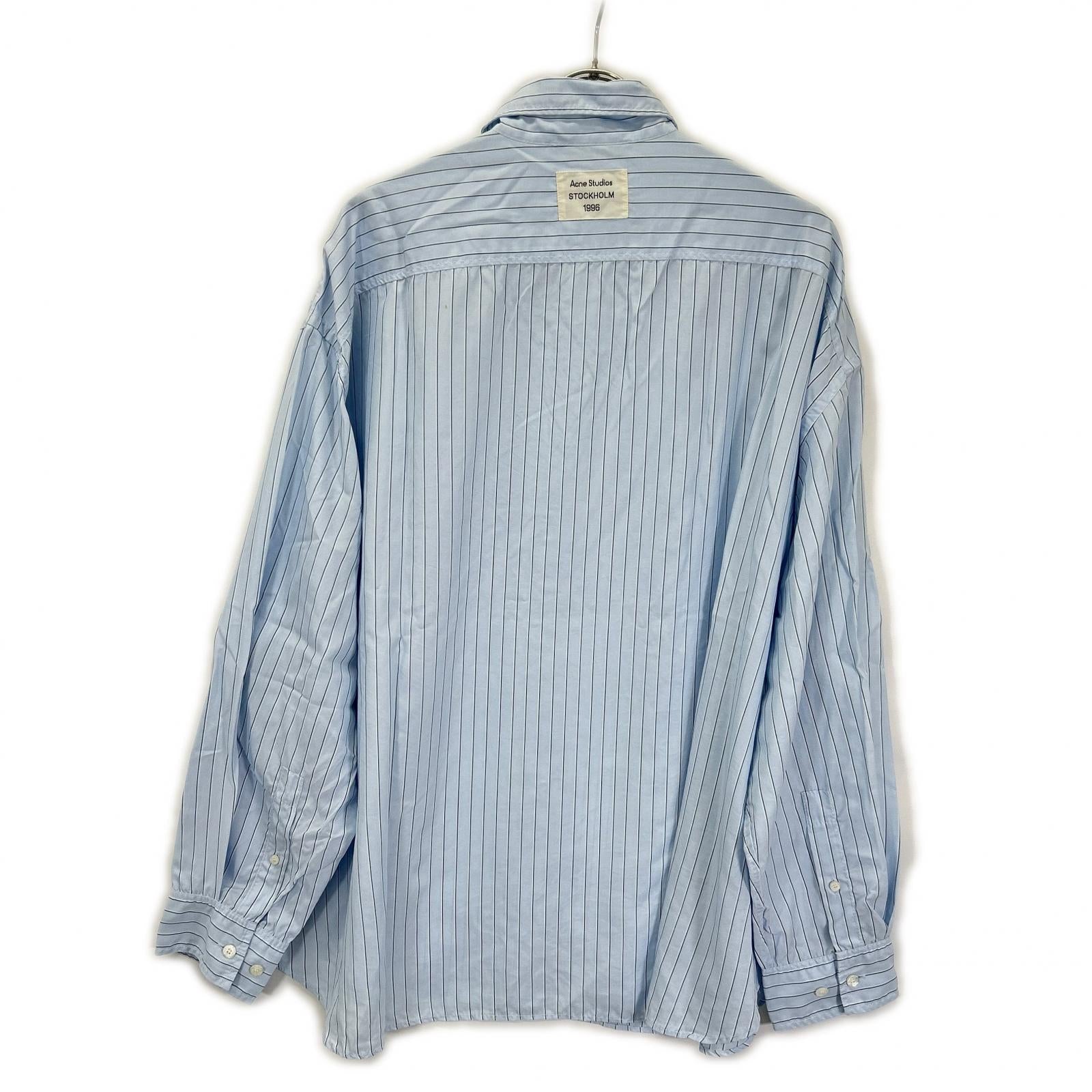 ACNE STUDIOS アクネ ストゥディオズ RW-MN-SHIR000033 ブルー ストライプボタンアップシャツ トップス