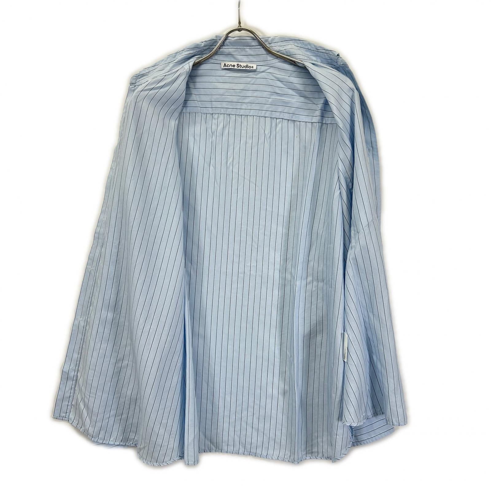 ACNE STUDIOS アクネ ストゥディオズ RW-MN-SHIR000033 ブルー ストライプボタンアップシャツ トップス