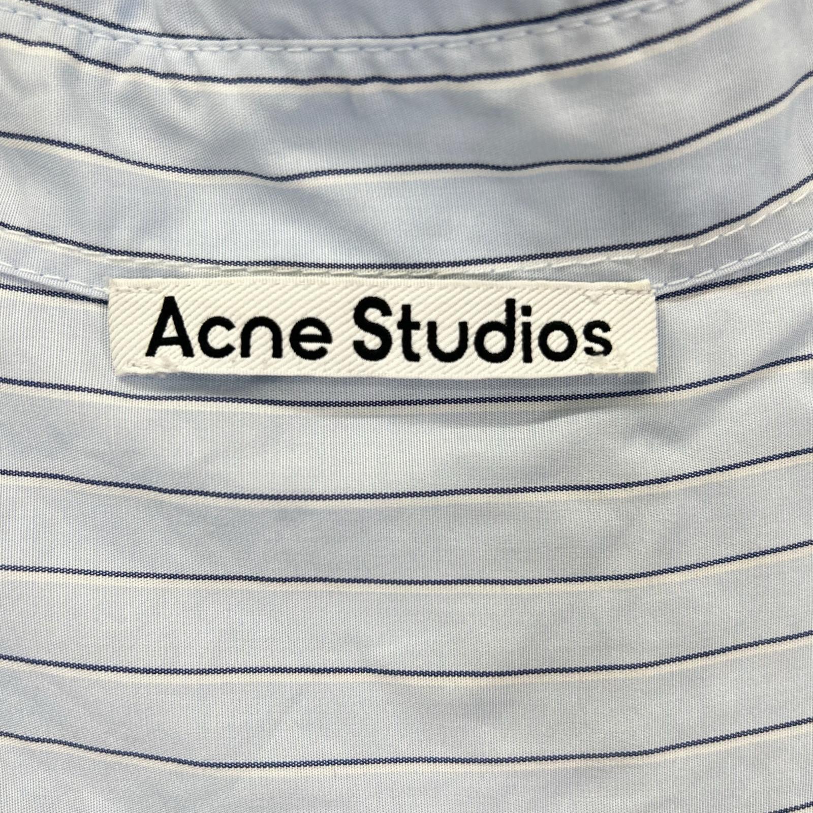 ACNE STUDIOS アクネ ストゥディオズ RW-MN-SHIR000033 ブルー ストライプボタンアップシャツ トップス