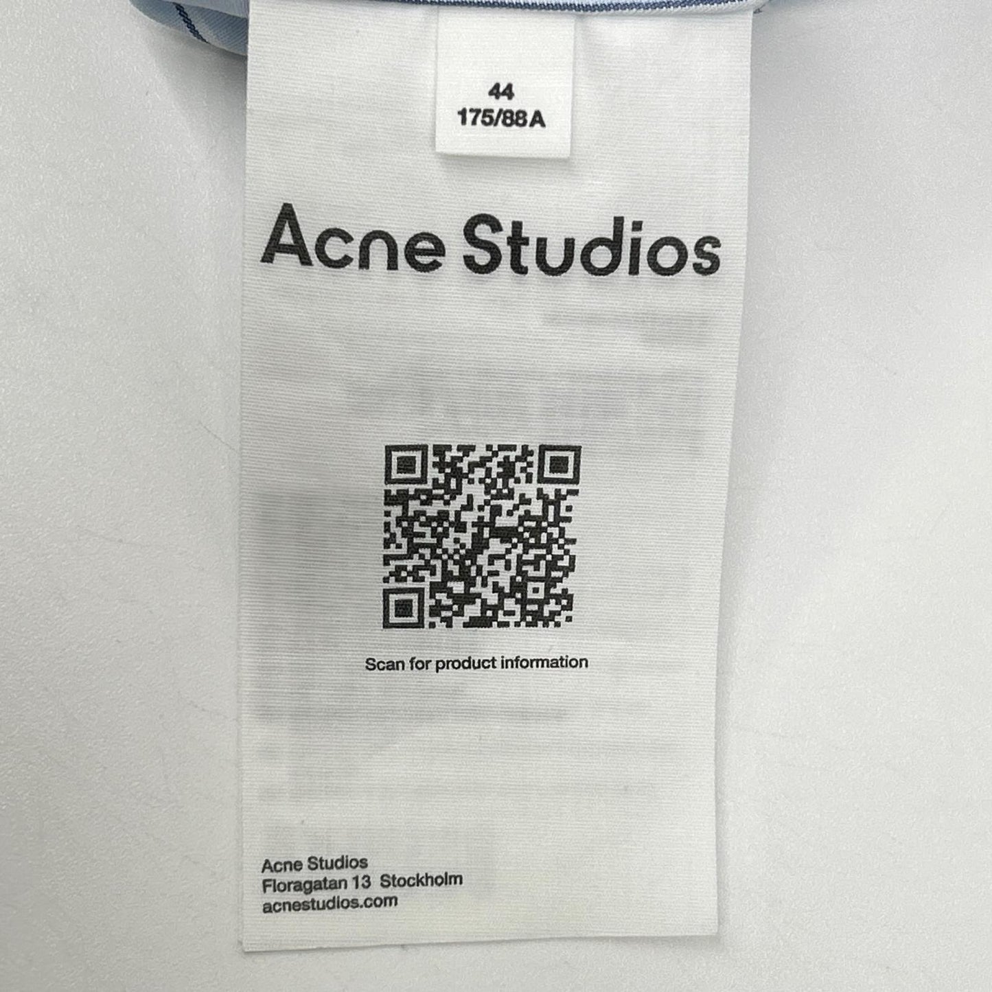 ACNE STUDIOS アクネ ストゥディオズ RW-MN-SHIR000033 ブルー ストライプボタンアップシャツ トップス