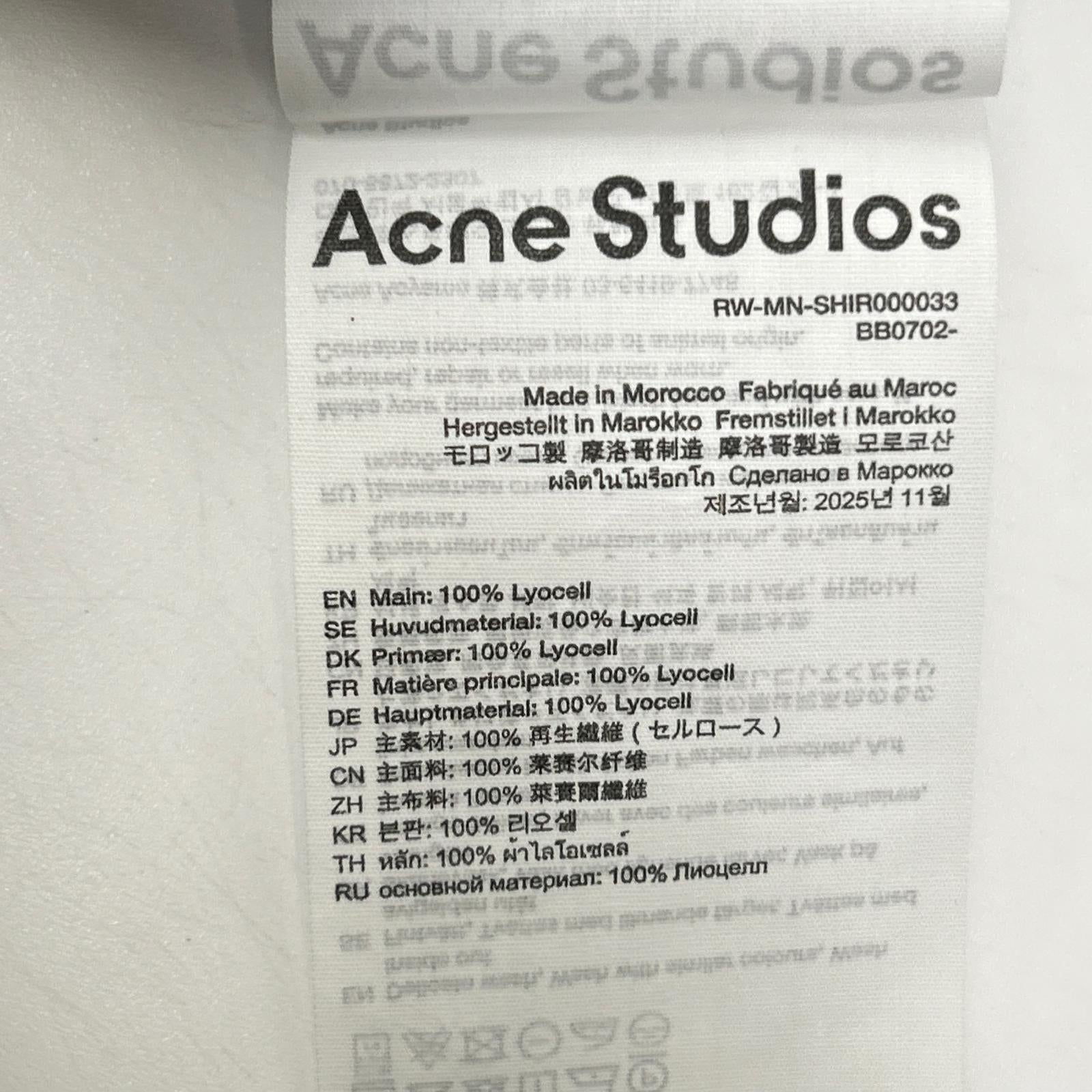 ACNE STUDIOS アクネ ストゥディオズ RW-MN-SHIR000033 ブルー ストライプボタンアップシャツ トップス