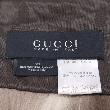 GUCCI グッチ 【美品/国内正規】166008.XP155 GG金具 フォックスファー ティペット マフラー
