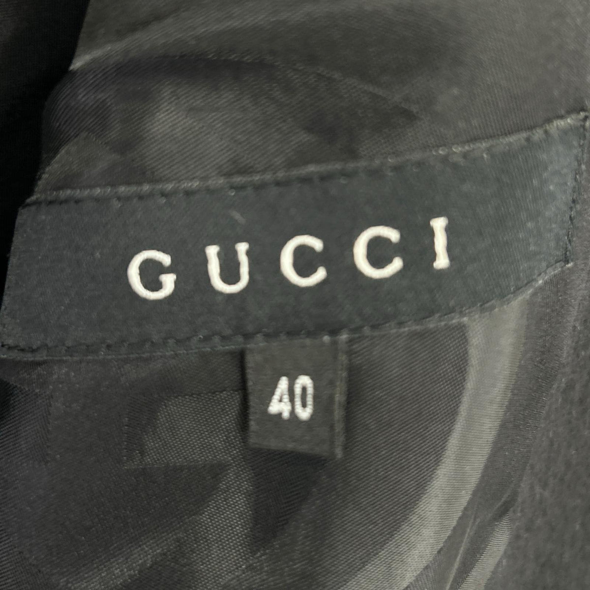 GUCCI グッチ 135203 Z1053 ブラック ウールアンゴラ 切り替えデザイン ロングコート コート