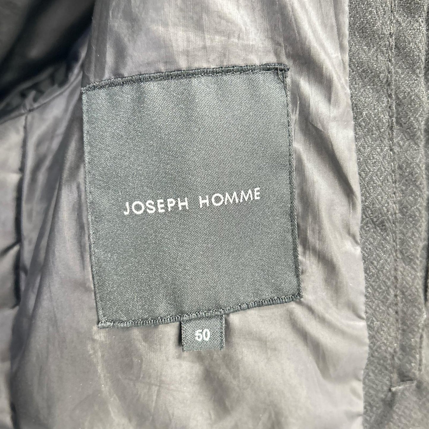 JOSEPH HOMME ジョゼフ オム 631-5 CCC ブラック レーヨン ファー付き ジャケット ジャケット