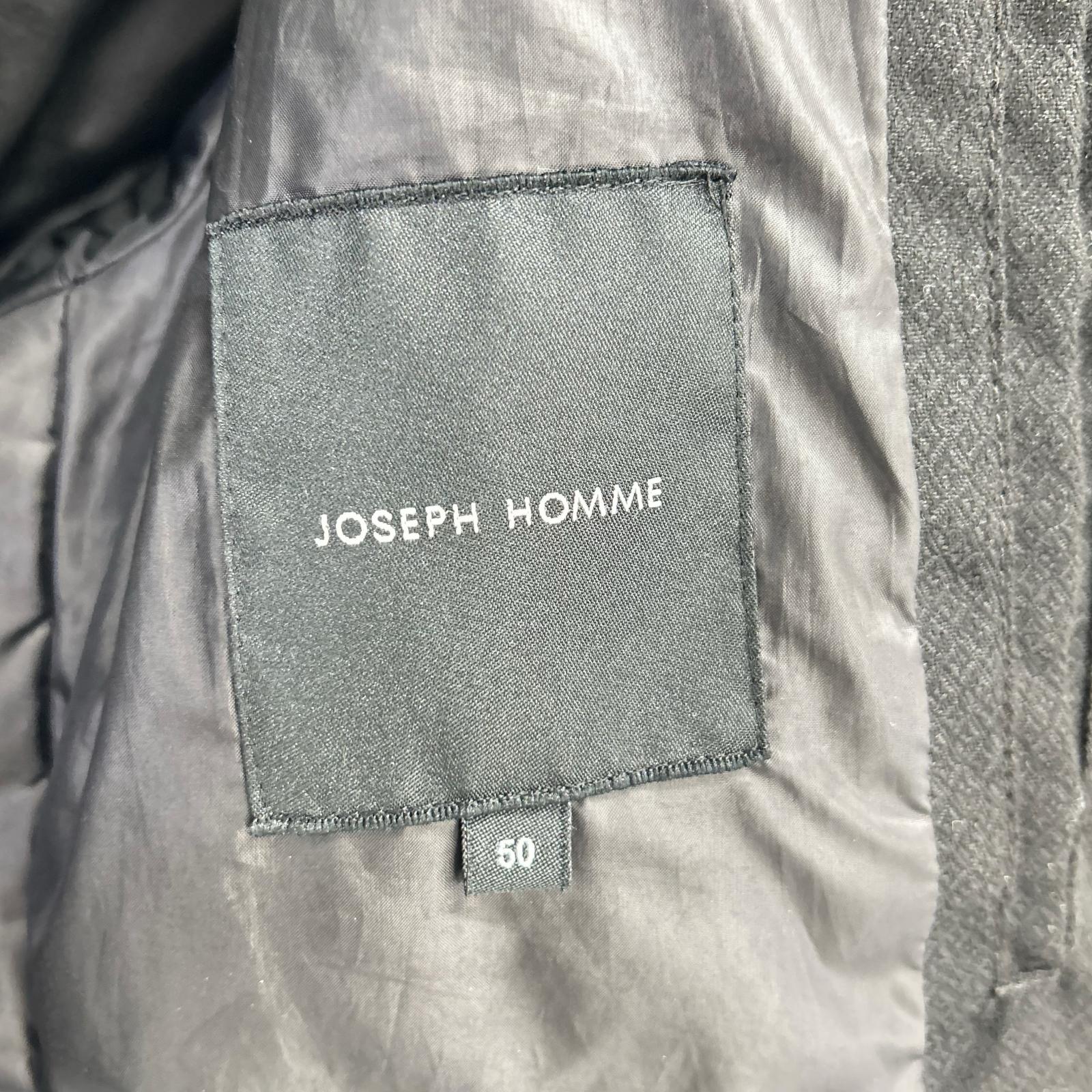 JOSEPH HOMME ジョゼフ オム 631-5 CCC ブラック レーヨン ファー付き ジャケット ジャケット