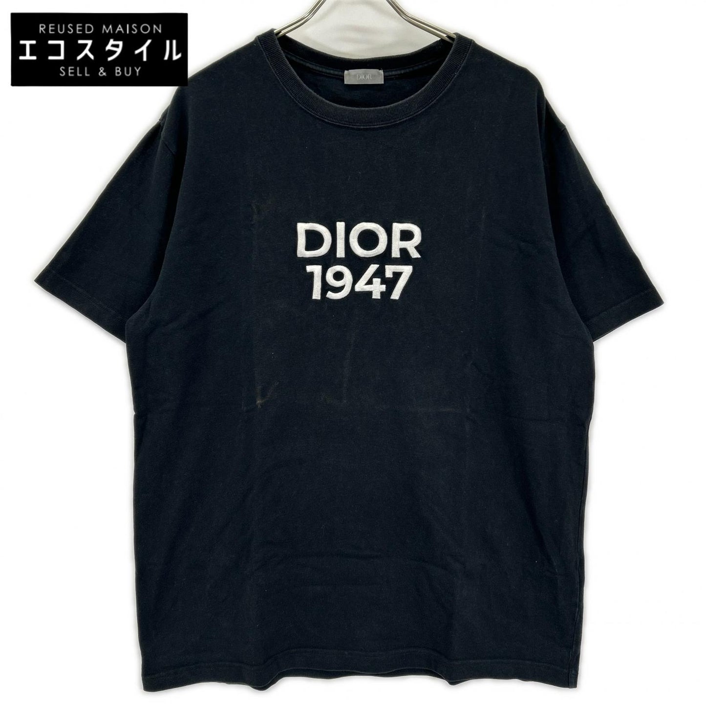 Dior HOMME ディオールオム 24SS 413J696F0554 ブラック コットン ロゴ Tシャツ トップス