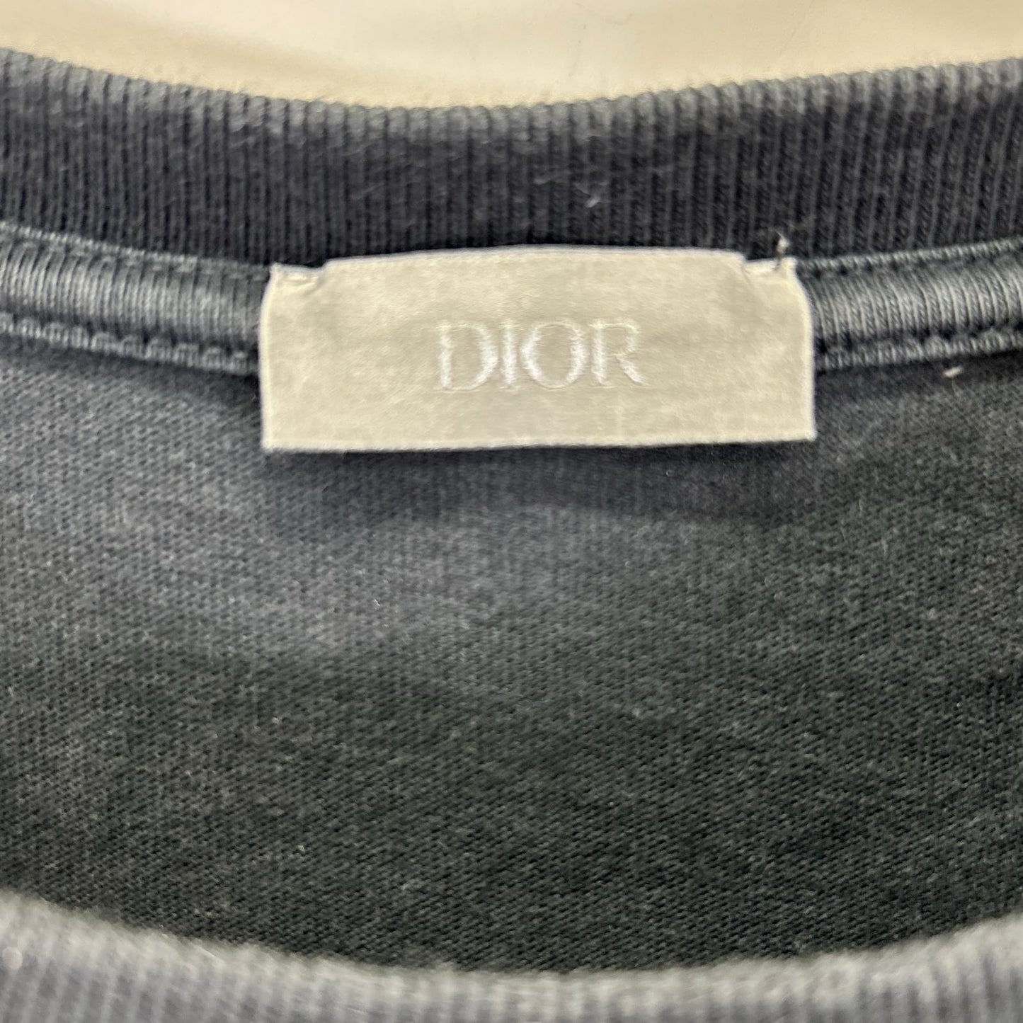 Dior HOMME ディオールオム 24SS 413J696F0554 ブラック コットン ロゴ Tシャツ トップス