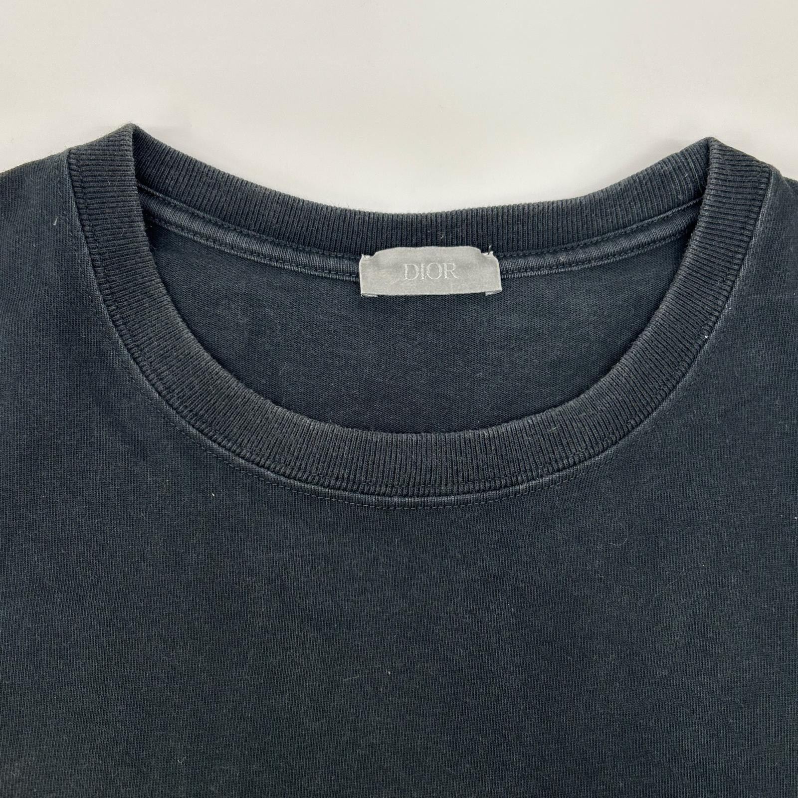Dior HOMME ディオールオム 24SS 413J696F0554 ブラック コットン ロゴ Tシャツ トップス
