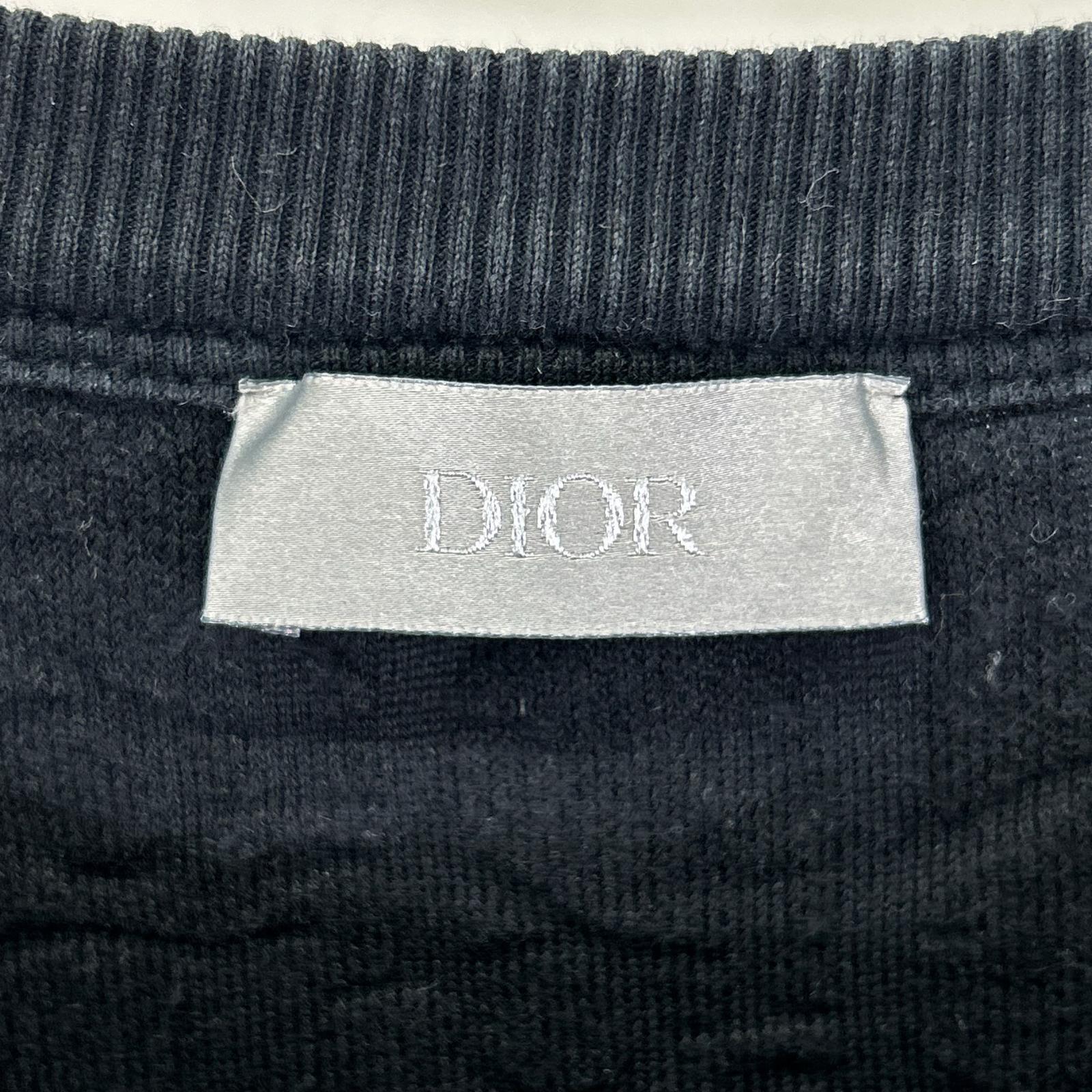 DIOR ディオール 21SS 113J692A0614 ブラック オブリーク パイル Tシャツ トップス