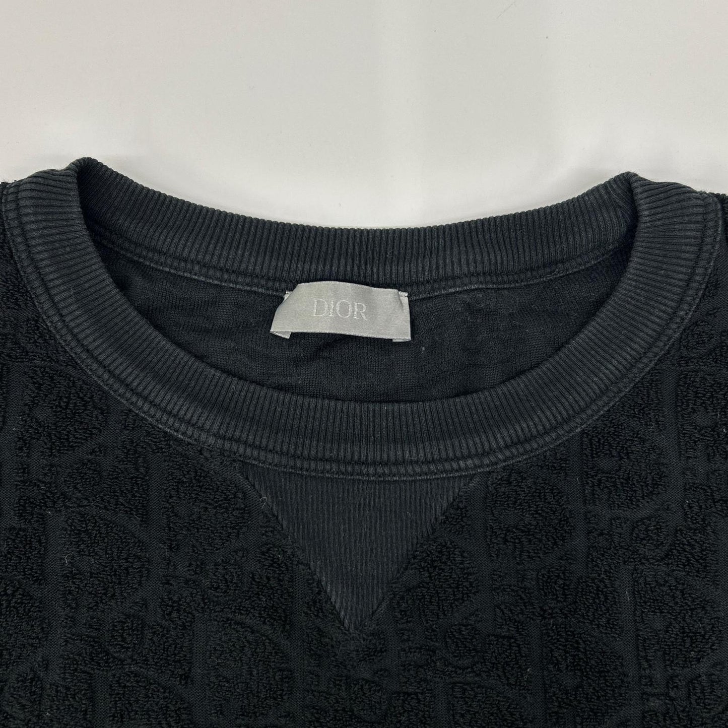DIOR ディオール 21SS 113J692A0614 ブラック オブリーク パイル Tシャツ トップス