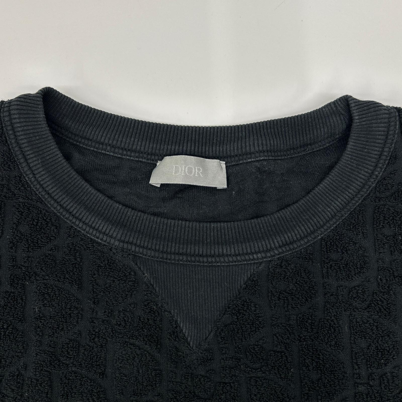 DIOR ディオール 21SS 113J692A0614 ブラック オブリーク パイル Tシャツ トップス