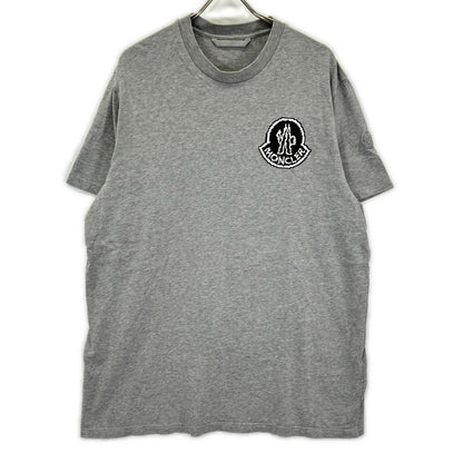 MONCLER モンクレール 23年 グレー ピクセルロゴ Tシャツ トップス