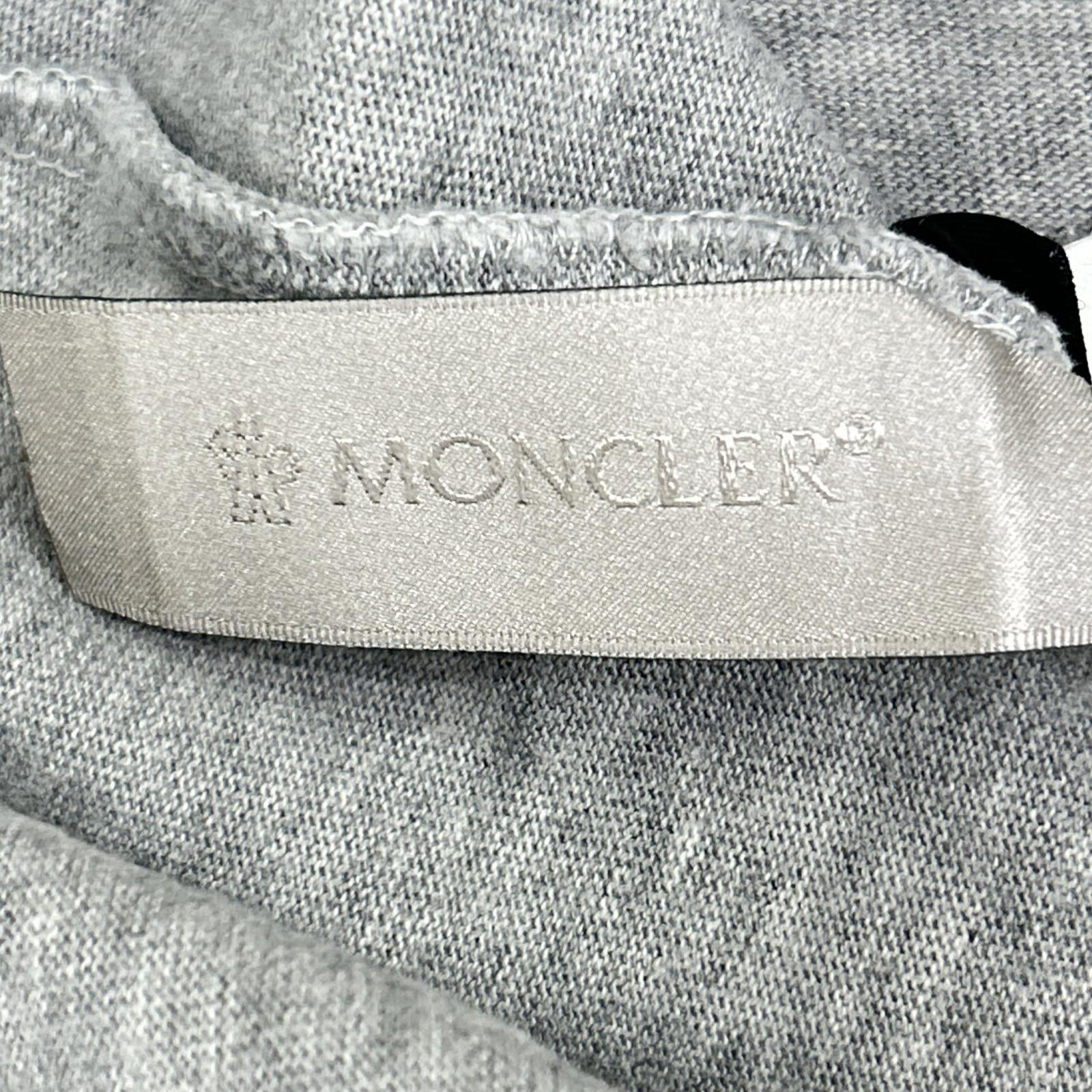 MONCLER モンクレール 23年 グレー ピクセルロゴ Tシャツ トップス