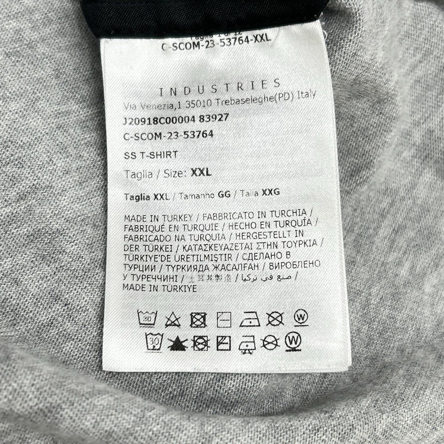 MONCLER モンクレール 23年 グレー ピクセルロゴ Tシャツ トップス