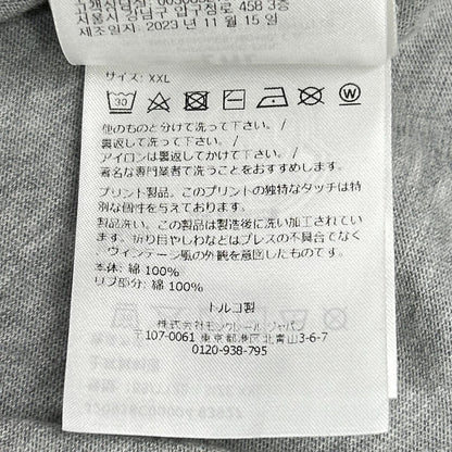 MONCLER モンクレール 23年 グレー ピクセルロゴ Tシャツ トップス