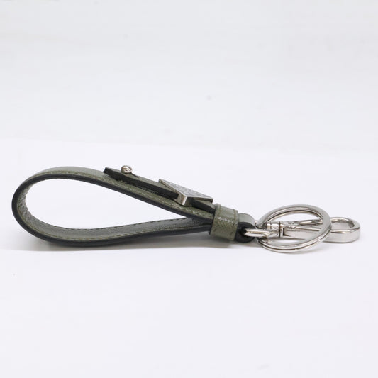 PRADA プラダ 2PP68T トライアングルロゴプレート サフィアーノレザー キーリング/ キーホルダー