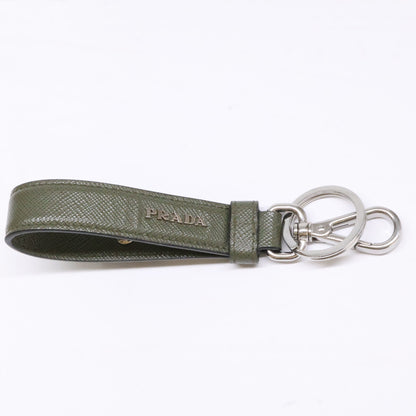 PRADA プラダ 2PP68T トライアングルロゴプレート サフィアーノレザー キーリング/ キーホルダー
