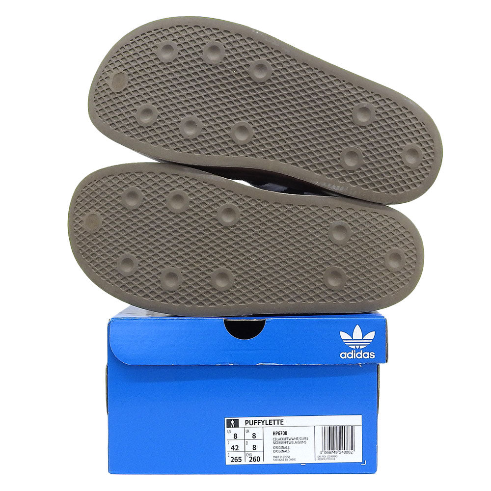 adidas アディダス 新品同様 PUFFYLETTE SAMBA スリッポン サンダル シューズ メンズ ブラック 26.5cm HP6700 シューズ