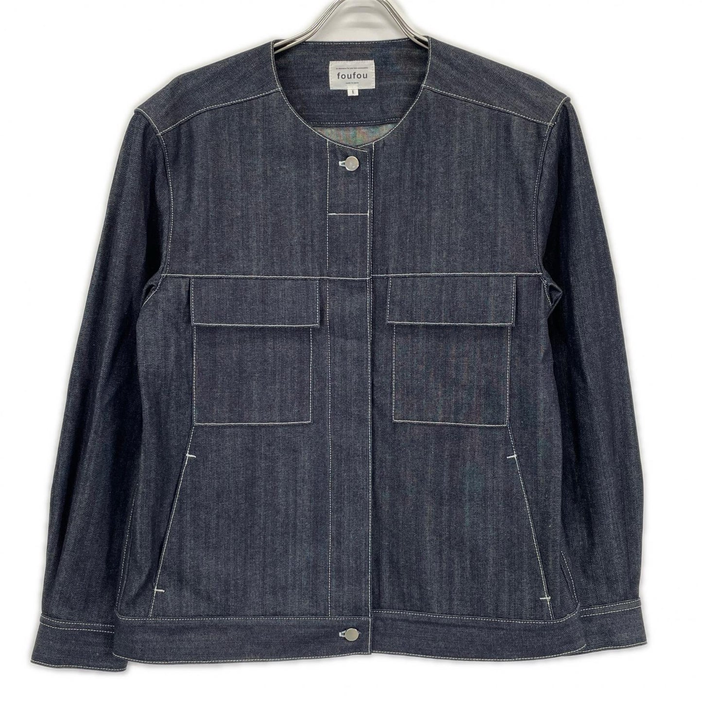 foufou フーフー 23AW FF231JK03 インディゴ no collar denim jacket ジャケット