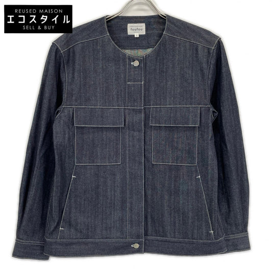 foufou フーフー 23AW FF231JK03 インディゴ no collar denim jacket ジャケット