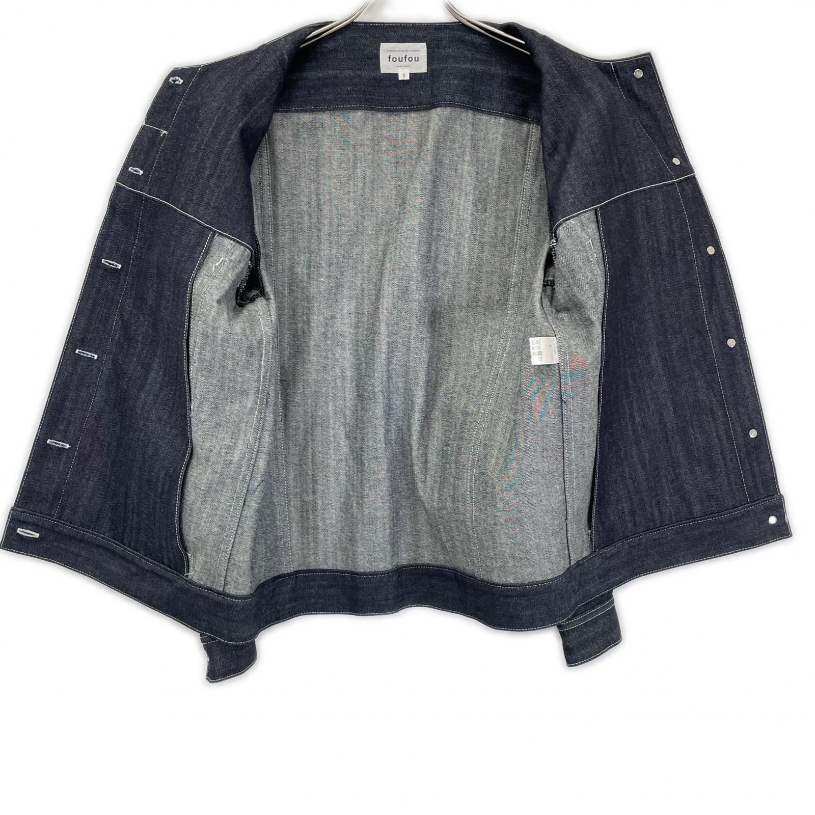 foufou フーフー 23AW FF231JK03 インディゴ no collar denim jacket ジャケット