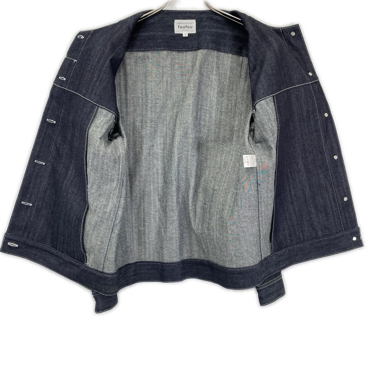 foufou フーフー 23AW FF231JK03 インディゴ no collar denim jacket ジャケット