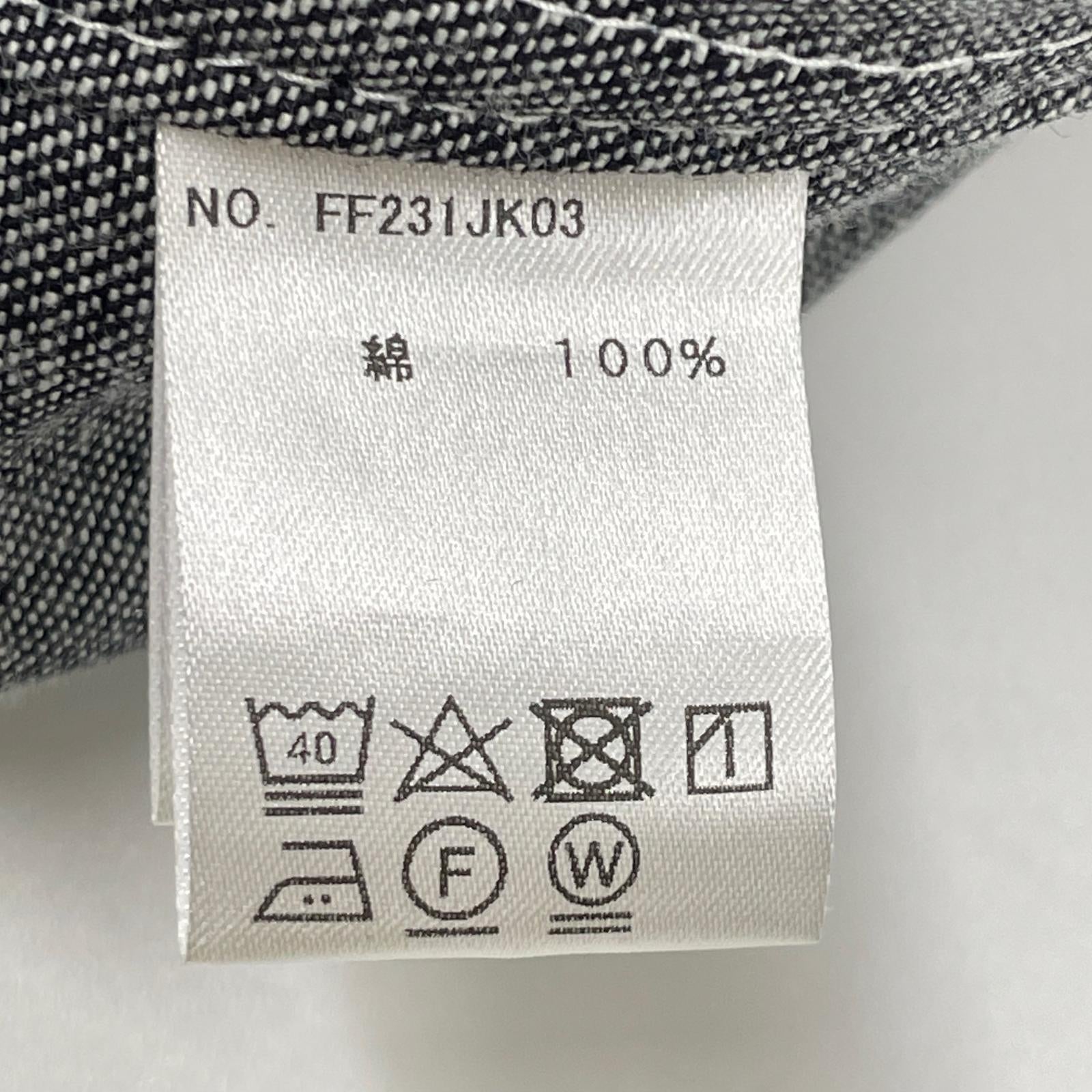 foufou フーフー 23AW FF231JK03 インディゴ no collar denim jacket ジャケット