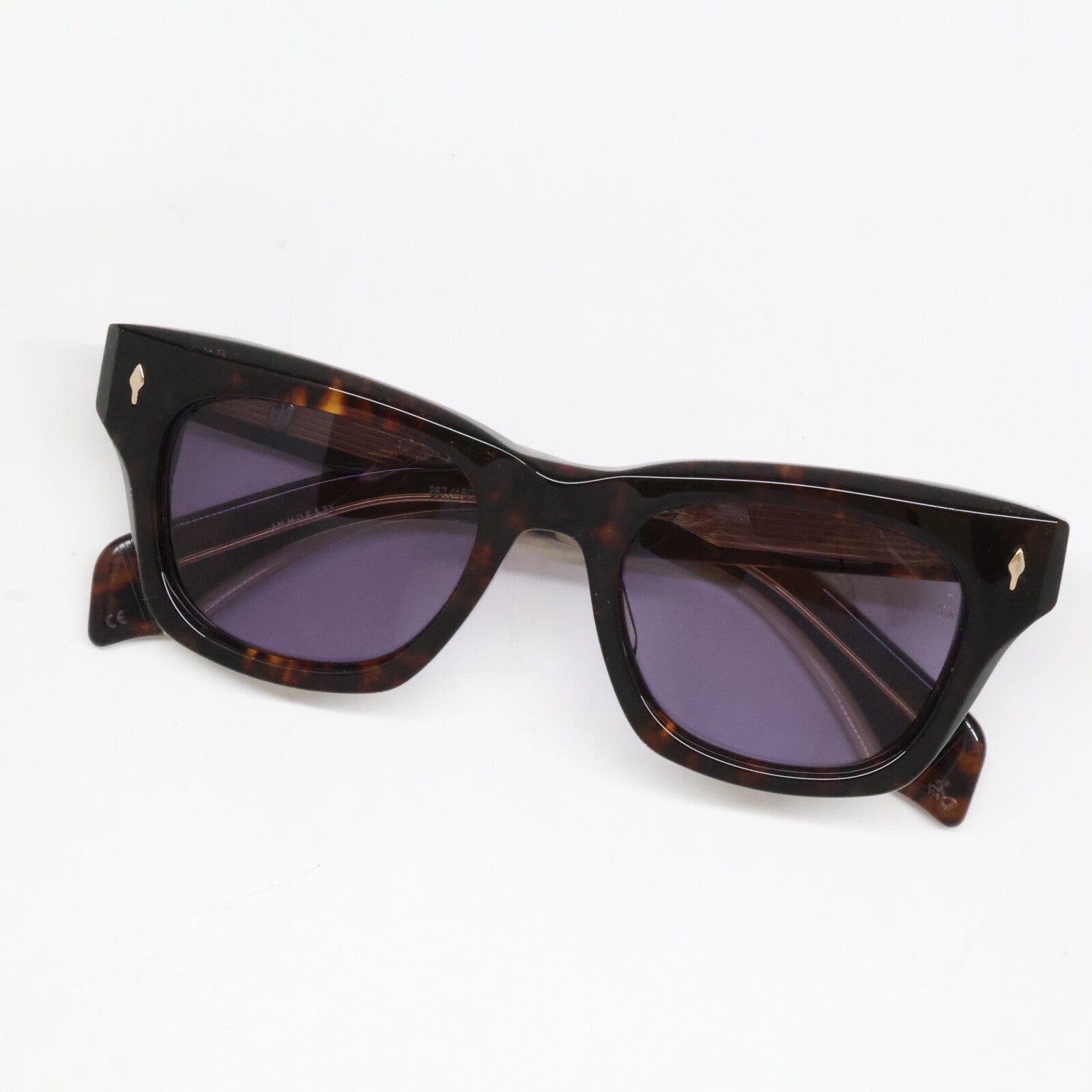 JACQUES MARIE MAGE ジャック マリー マージュ 美品 JMMDERX-13V DEALAN Beau デミ柄 パープルレンズ サングラス