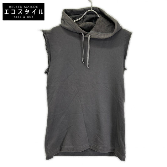 COMMEdesGARCONS HOMME PLUS コムデギャルソンオムプリュス PK-T005 AD2012 チャコール バックプリントスタッズ ノースリーブパーカー トップス
