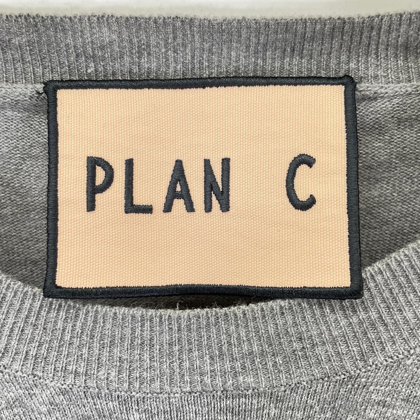 Plan C プランシー MGCMD05K00FC001 グレー コットン ニット ダブルポケット トップス