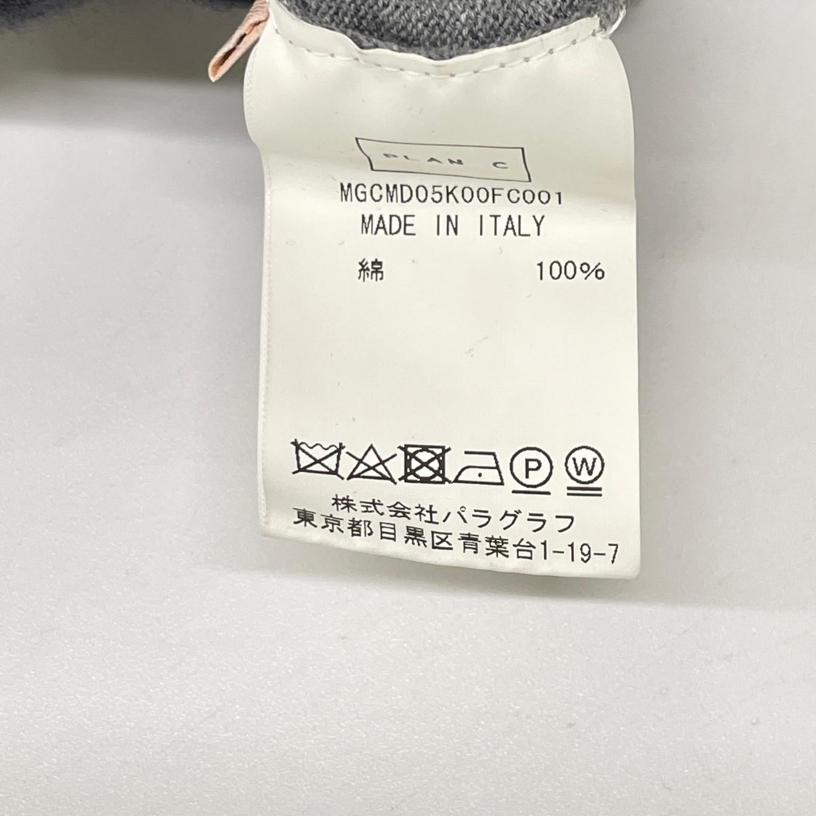 Plan C プランシー MGCMD05K00FC001 グレー コットン ニット ダブルポケット トップス
