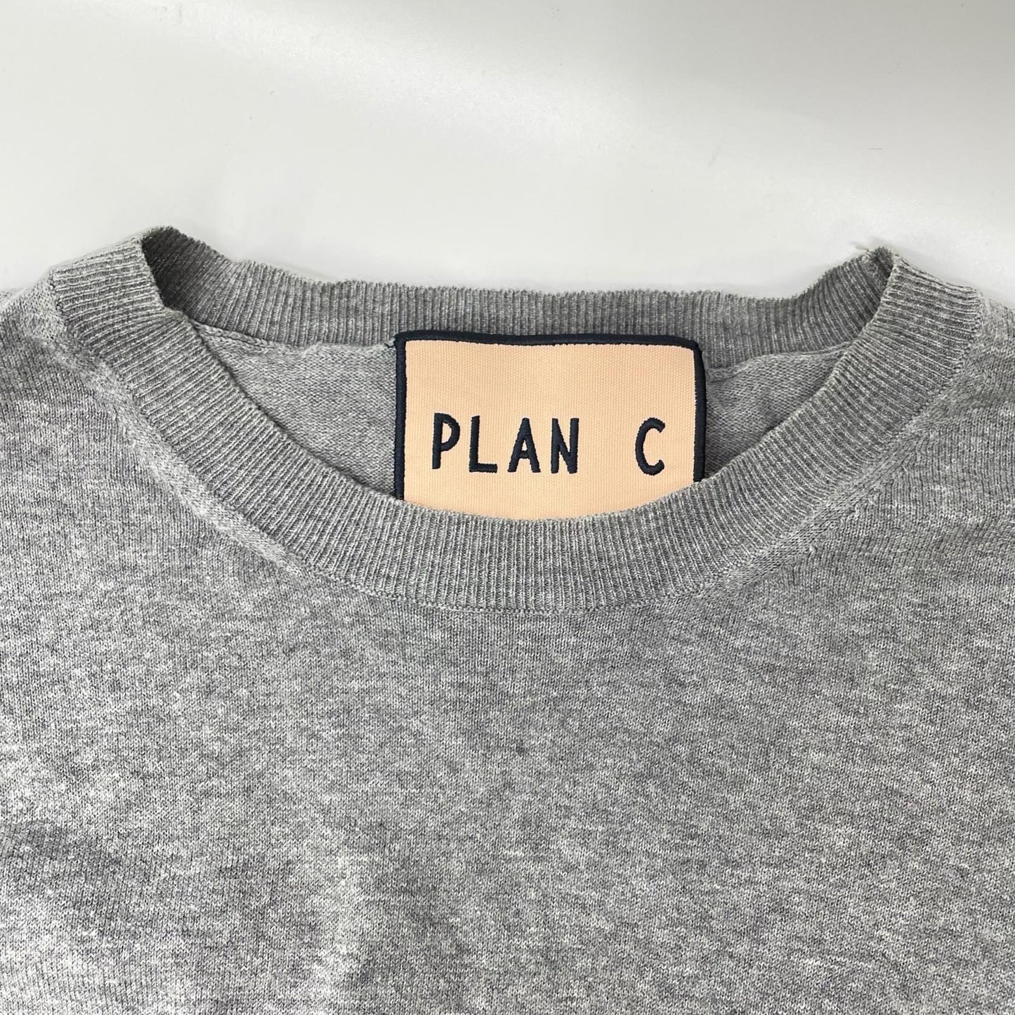 Plan C プランシー MGCMD05K00FC001 グレー コットン ニット ダブルポケット トップス