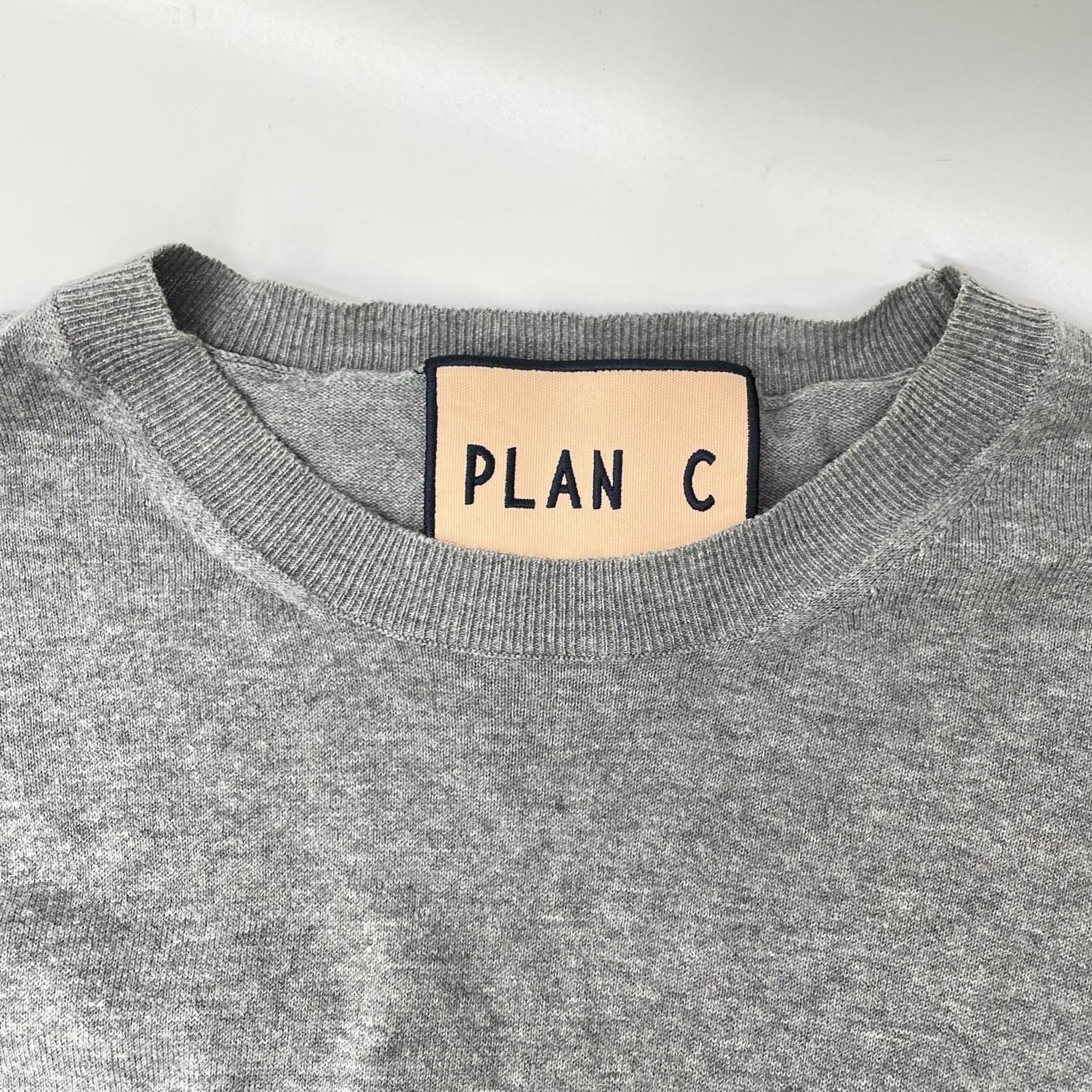 Plan C プランシー MGCMD05K00FC001 グレー コットン ニット ダブルポケット トップス
