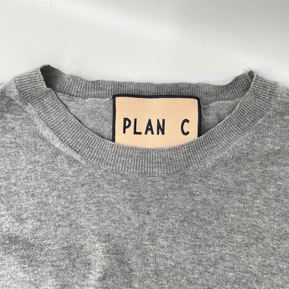 Plan C プランシー MGCMD05K00FC001 グレー コットン ニット ダブルポケット トップス